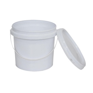 Cubo de <span class=keywords><strong>Pintura</strong></span> Redondo de Plástico Blanco de 15L (4 Galones) con Diseño Cilíndrico, Asa y Tapa, Grado Alimenticio y Reciclable - Product Image 4