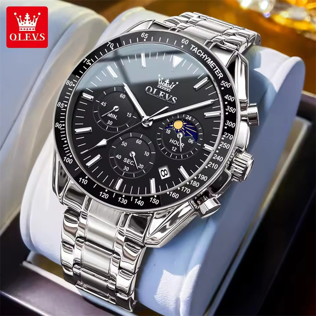 OLEVS 3618 Analog Original Watches for Men High Quality Stainless Steel Multifunction Mens Watch Fashion Trend Wrist Watch Men
