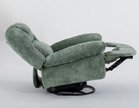 Fauteuil inclinable et pivotant manuel VANBOW Nordic Rocking and Tilt, vert, surdimensionné, avec tissu texturé doux pour le salon