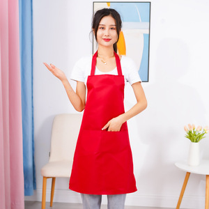 Fabricants transfrontaliers pour le commerce extérieur d'<span class=keywords><strong>Amazon</strong></span> <span class=keywords><strong>Tablier</strong></span> à bavette en tissu de polyester à lacets allongés Couleur unie pour le nettoyage - Product Image 1