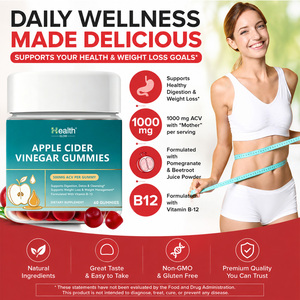 Gummies de Vinaigre de Cidre de Pomme Bio OEM Fabriquées aux États-Unis avec la Mère 1000mg Keto Détox Métabolisme Perte de Poids Végétalien Sans OGM - Product Image 2