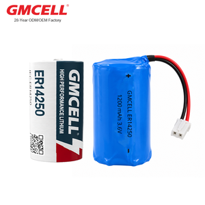 แบตเตอรี่ลิเธียมสำรอง GMCELL Custom 3.6V 1/2AA LS 14250 ER14250 PLC พร้อมปลั๊กเชื่อมต่อ สำหรับมิเตอร์น้ำและแก๊ส - Product Image 1