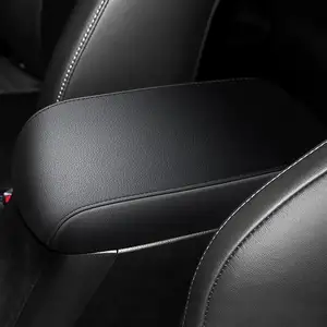 Toyota RAV4 2013-2018 RAV-4 센터 콘솔 커버 팔걸이 커버 인조 가죽 자동차 액세서리 (블랙 라인)
