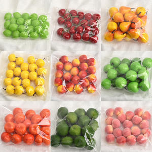 Mini Simulation Modèles De Fruits Artificiels Pomme Banane Poire Pêche Maternelle Accessoires D'éducation Précoce Décorations De Petite Taille - Product Image 4