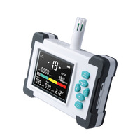 Portable 7-in-1 ABS Surface Silicone Keyboard Air Detector Meter CO2 PM Formaldehyde TVOC AQI Gas Analyzer Air Pollution Tester