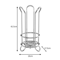 Porte-serviettes en papier autoportant moderne en fer et alliage d'aluminium, sans perçage, support de rangement pour tissus pour la cuisine, la salle de bain et le salon