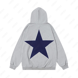 Sudadera Unisex para Hombre, de Invierno, Forro Polar, Holgada, con Capucha, Estampada, con Parche Bordado Personalizado con Logotipo de Estrella, Resistente al Viento e Impermeable - Product Image 5