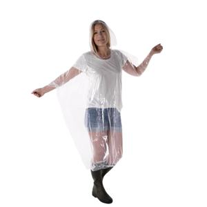 Stock 0.02mm Lightweight Clear PE Emergency Rain <strong>Ponchos</strong> <strong>for</strong> <strong>Festival</strong> - Product Image 1