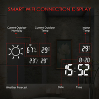 Miroir intelligent à LED 120x60cm, étanche, avec écran tactile, météo