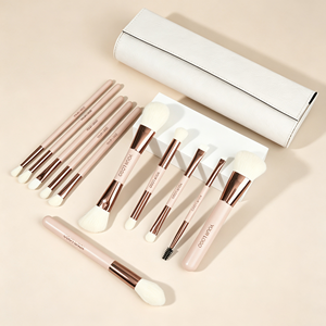 Ensemble de 11 pinceaux de maquillage roses à double extrémité, pinceaux de maquillage à double extrémité Vega, pinceaux de maquillage - Product Image 5