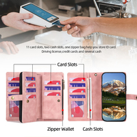 GSCASE Luxury Wallet split leather mobile phone case cover With credit card slot for Samsung s23 s24 S25 Ultra For IPhone 16