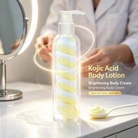 Crème Corporelle Éclaircissante et Hydratante à l'Acide Kojique Marque Privée OEM ODM Personnalisée Effet Tourbillon Bicolore Crème Glacée