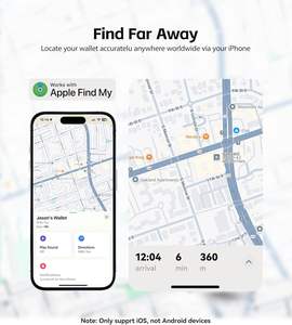 Find My Device AirTag Magnet-Geldbörse aus PU-Leder, MFi-zertifiziert, Visitenkarten- & Ausweiskartenhalter, Kreditkartenhalter für iPhone - Product Image 6