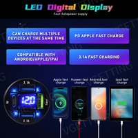 Kit d'éclairage ambiant Symphony 10 en 1, 140 cm, 110 cm, bande lumineuse LED pour l'intérieur de la voiture, contrôle à distance par application, LED RGB colorées