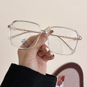 Monture de lunettes Qianai Square TR90 anti-lumière bleue, monture complète unisexe, verres AC P3-22036 - Product Image 1
