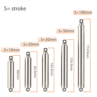Actionneur linéaire télescopique micro en acier inoxydable brossé de 16 mm de diamètre, 12 V, 80 N, course de 100 mm, faible bruit, 240 tr/min pour maison intelligente