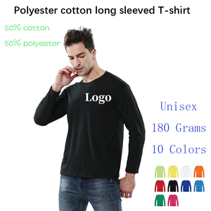 เสื้อยืด<span class=keywords><strong>แขน</strong></span><span class=keywords><strong>ยาว</strong></span>คุณภาพสูง ผลิตจากผ้าผสมโพลีเอสเตอร์และคอตตอน นุ่ม ระบายอากาศได้ดี สวมใส่สบาย รับสกรีน<span class=keywords><strong>ลา</strong></span>ยตามสั่ง สำหรับผู้ชาย - Product Image 1