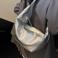 Sac hobo en similicuir souple pour femme, bandoulière large réglable, sac à bandoulière minimaliste décontracté, sac fourre-tout pour femme