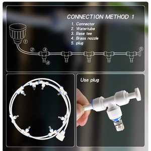 Sistema de Nebulización para Exteriores, Kit de PVC Blanco, Nebulización Fina para Enfriamiento de Patios - Product Image 3