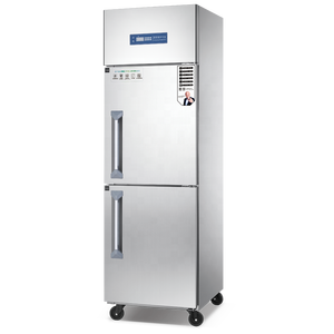 Réfrigérateur commercial à deux portes en acier inoxydable, congélateur à double température, refroidisseur pour restaurant, cuisine et café - Product Image 2