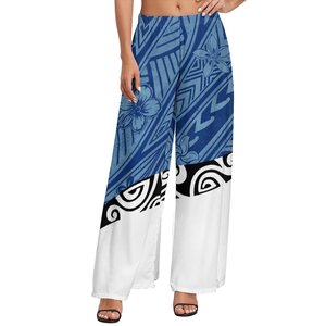 Boutique Vêtements Femmes Personnalisé <span class=keywords><strong>Grande</strong></span> <span class=keywords><strong>Taille</strong></span> Jambe Large <span class=keywords><strong>Pantalon</strong></span> À La Mode Palazzo <span class=keywords><strong>Pantalon</strong></span> Polynésienne <span class=keywords><strong>Pantalon</strong></span> 1 QUANTITÉ MINIMALE DE COMMANDE - Product Image 1