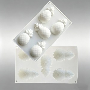 5 Cavity Pineapple <b>Silicone</b> Mold Food Grade <b>Baking</b> Utensil Commercial Use - Product Image 3