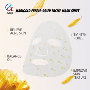 Masque facial en tissu non tissé en fibre végétale blanche sans eau, pétales de camomille lyophilisés Y265, matériau de support - Product Image 2