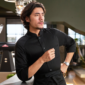 Chef Yibang, ropa de cocina de manga larga para hombre para Otoño Invierno, nuevo atuendo de trabajo para Hotel, restaurante, Bar, restaurante para hornear - Product Image 3