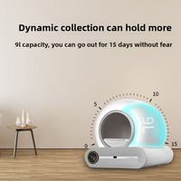 Bac à litière intelligent grande capacité pour chats, contrôle par application, autonettoyant, éliminateur d'odeurs ionique, entièrement fermé, en plastique ABS, pour plusieurs chats