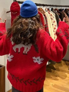 Cardigan Oversize Rosso Personalizzato con Logo del Produttore per Donne, <span class=keywords><strong>Abbigliamento</strong></span> <span class=keywords><strong>Premaman</strong></span> Morbido - Product Image 5