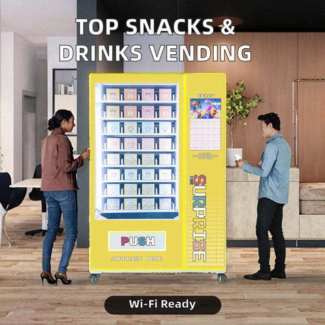Hot Food Automatic Combo Vending Machine for Snacks and Beverages Coin QR Code Token Payment Systems