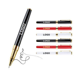 Stylo Gel de Luxe en Métal Inoxydable Personnalisé avec Logo, Vente en Gros, Imprimé et Gravé, pour Papeterie de Bureau - Product Image 1