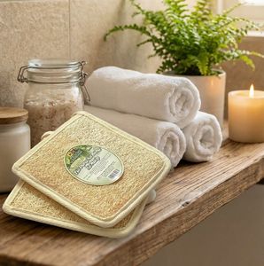 Bolsa de jabón de lufa natural, bolsa de jabón de lufa 100% orgánica para ducha y baño, funda exfoliante para jabón - Product Image 1