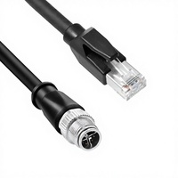Câbles Alvin's - Câble Ethernet blindé pour caméra Cognex Sight séries 8200/8400, CCB-84901-2001-05, M12 8 positions X-Code RJ45, Chine