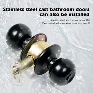 Prezzo all'ingrosso facile da installare serratura per porta in legno in acciaio inossidabile porta cilindrica con maniglia tubolare nera