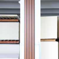 Panneau mural et de plafond en PVC noir 3D, panneau en PVC cannelé, revêtement mural, panneau en PVC creux, imperméable, sans joint, extérieur pour les avant-toits