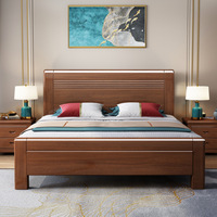 Cadre de lit en bois massif JY-B101 Style chinois classique Meubles de chambre à coucher de qualité supérieure Lit king-size robuste avec rangement
