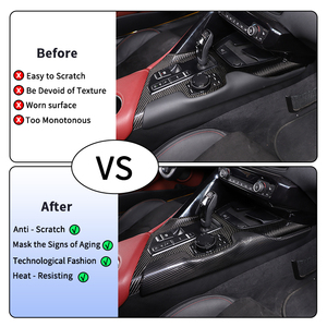 Panneau décoratif côté passager de Console centrale de voitures d'accessoires intérieurs en Fiber de carbone véritable pour <span class=keywords><strong>Toyota</strong></span> <span class=keywords><strong>Supra</strong></span> 2019 - <span class=keywords><strong>2022</strong></span> - Product Image 3