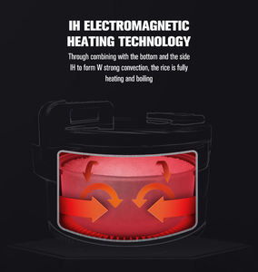Olla arrocera comercial IH de ahorro de energía de 15L con temporizador digital certificado CE para servicio de catering de alto volumen - Product Image 3