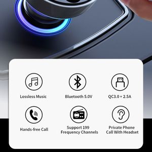 QC3.0 USB <span class=keywords><strong>casque</strong></span> chargeur de voiture Aux Audio Protection de la vie privée <span class=keywords><strong>Bluetooth</strong></span> 5.0 transmetteur <span class=keywords><strong>Fm</strong></span> <span class=keywords><strong>sans</strong></span> <span class=keywords><strong>fil</strong></span> <span class=keywords><strong>lecteur</strong></span> <span class=keywords><strong>MP3</strong></span> de voiture avec écouteur - Product Image 3