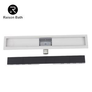 Drenaje de Piso Rectangular Moderno de Acero Inoxidable 304 Cromado, Rejilla Oculta Anti-Olor para Balcones y Hoteles, de Larga Duración - Product Image 6