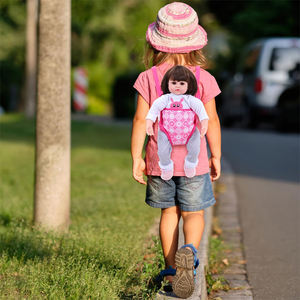 Mini sac à dos pour poupées V059 personnalisé de haute qualité, rose, respirant, accessoires avec bretelles réglables - Product Image 6