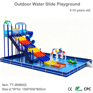 Ensemble de toboggans combinés pour piscine, équipement de <span class=keywords><strong>parc</strong></span> <span class=keywords><strong>aquatique</strong></span> pour <span class=keywords><strong>hôtel</strong></span>, <span class=keywords><strong>avec</strong></span> toboggan arc-en-ciel à déversement supérieur - Product Image 3