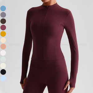 Chaqueta Deportiva de Verano para Mujer, Suave, para Gimnasio, Correr, Yoga, con Cierre, Estilo Biker, para Primavera, Fabricada para Actividades al Aire Libre - Product Image 1