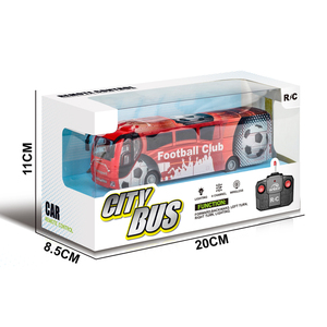 QS Wholesale Kids Gift Football <span class=keywords><strong>Club</strong></span> City Theme R/C Vehicle Toys Plastic Multi Remote Control Model Bus Set Toys With Light - Product Image 5
