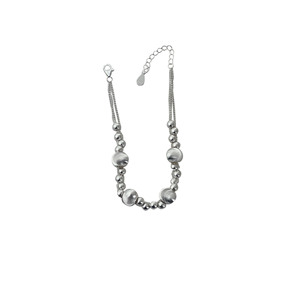 S925 Sterling Silver Beaded <b>Bracelet</b> Round <b>Ball</b> Design Women's Everyday Wear Jewelry - Product Image 5