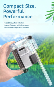กรองแขวนตู้ปลาพลาสติกทรงสี่เหลี่ยมขนาดเล็ก HOB Power <span class=keywords><strong>Filter</strong></span> สำหรับตู้ปลาไร้ขอบ 90 GPH สำหรับตู้ปลาขนาดไม่เกิน 60 ลิตร - Product Image 5
