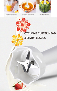 Raf 800W Tay Máy Xay Sinh Tố Nhỏ Gọn Stick Mixer Bpa Miễn Phí 4 Lưỡi Hệ Thống 600Ml <span class=keywords><strong>Jar</strong></span> Và Ice Nghiền Chức Năng Cho Nước Ép Súp Smoothies - Product Image 5