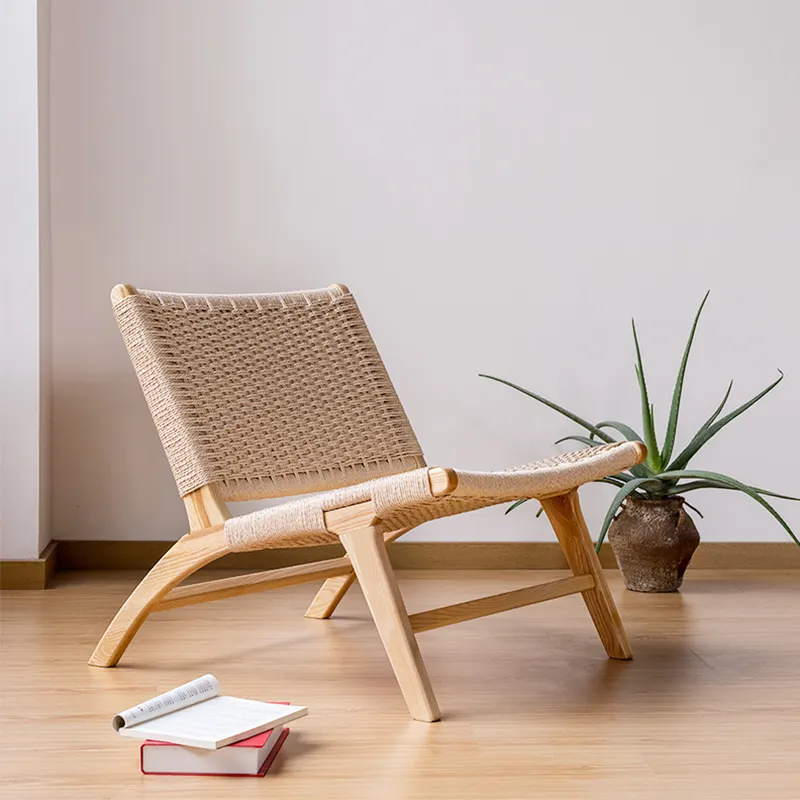 Muebles de Jardín modernos para exteriores, silla reclinable tejida de ocio, plegable, de madera, para playa, gran oferta