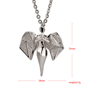 שרשרת קובנית אופנתית למסיבות, אביזר נוצץ עם עיצוב זירקון ואבני חן, במבצע חם - Product Image 6